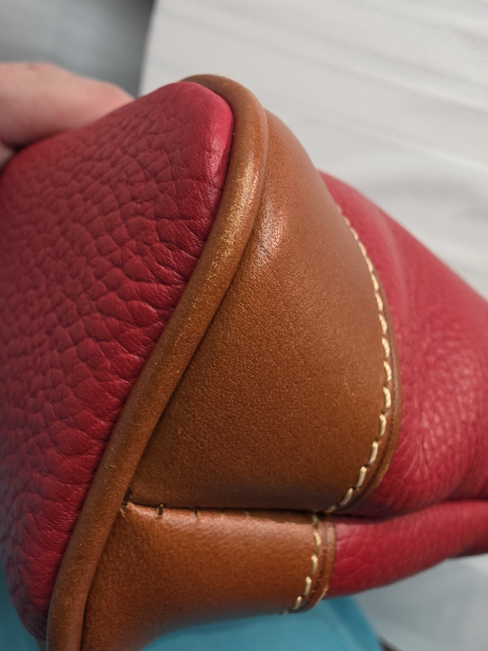 Dooney & Bourke Red Pebble Leather Crossbody Bag - Picture 6 of 8